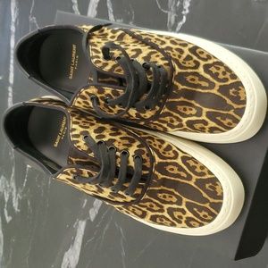 Saint Laurent Leopard Sneakers Size 42 or US 11
